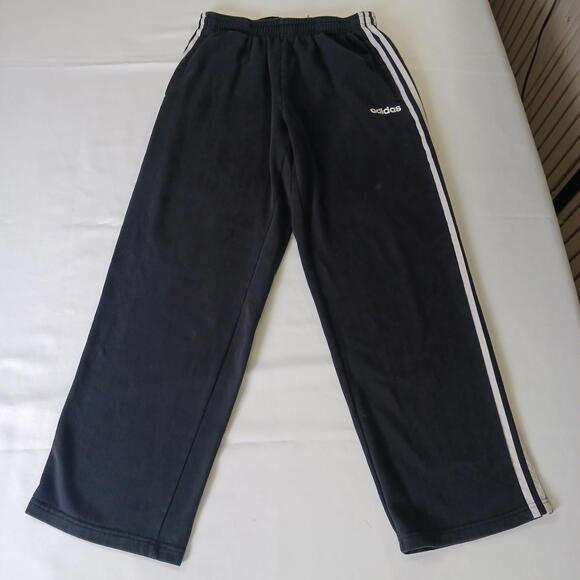 Adidas GD5471 Men's Black/White 3 Stripe Fleece Jogger Sweatpants Size L (30×30) - Picture 12 of 16